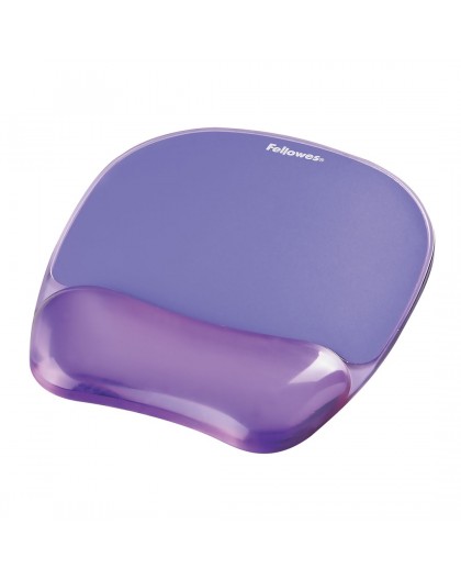 Fellowes CRYSTAL Mouse & Wrist Pad gel purple