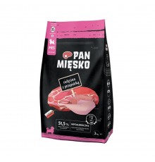 PAN MIĘSKO Veal with quail XS (puppy) - dry dog food - 3kg
