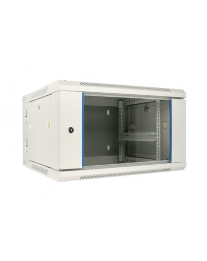 Extralink Rackmount cabinet 6U 600x600 AZH Gray wall mounted, swing type