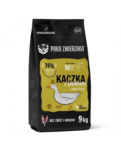 PAKA ZWIERZAKA Duck with apple M - dry dog food - 9kg