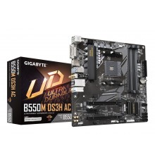GIGABYTE B550M DS3H AC Motherboard - AMD Ryzen 5000 CPUs, 5+3 Phases VRM, up to 4733MHz DDR4, 1xPCIe 4.0 + 1xPCIe 3.0 M.2, Wi-Fi