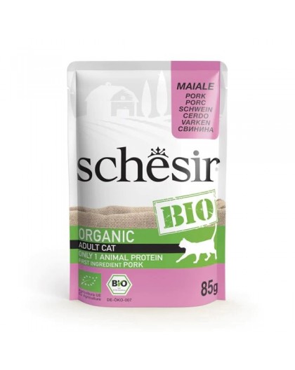 SCHESIR Bio Pork - wet cat food - 85 g