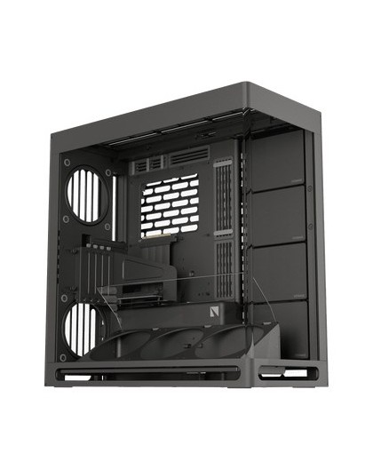 HAVN HS 420 VGPU PC Case, Midi-Tower, E-ATX, Tempered Glass, PCIe 5.0 Riser Cable - black