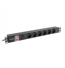 LANBERG POWER STRIP PDU RACK 19" (1U, 16A, 6X 230V PL, 2m)