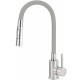 Kitchen faucet with bent spout - 2 types of spray