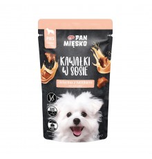 PAN MIĘSKO Pieces in sauce Veal with rabbit - wet dog food - 150g