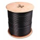 NS100 TRI GELLED BLACK COAXIAL CABLE - 300m spool