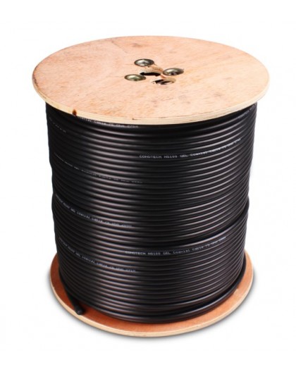 NS100 TRI GELLED BLACK COAXIAL CABLE - 300m spool
