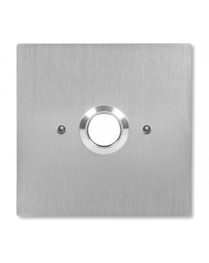 ACO INS-OB-60 NO Button for Output, Illuminated, Flush-mounted, Stainless Steel, for O60 Electrical Box