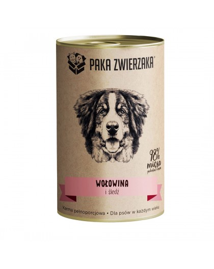 PAKA ZWIERZAKA Beef and herring - wet dog food - 400g