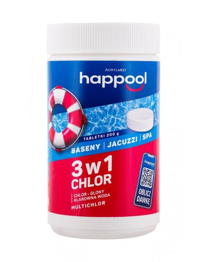 Acrylmed MULTICHLOR 3 in 1 Multifunctional chlorine release tablets 200 g - 1 kg