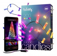 Twinkly Candies LED Christmas tree lights TWKC200RGB-G Candle shape