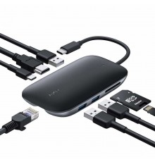 AUKEY CB-C71 interface hub 5000 Mbit/s Black