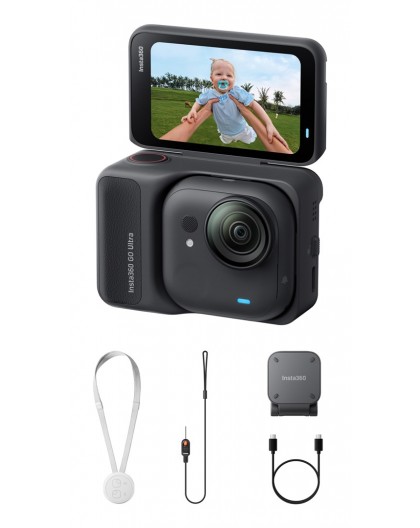 Insta360 GO Ultra Standard Black action sports camera 4K Ultra HD 25.4 / 1.28 mm (1 / 1.28") Wi-Fi 52.9 g