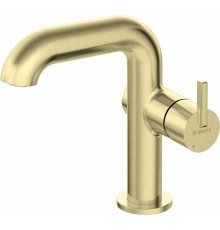 Basin mixer with rectangular spout