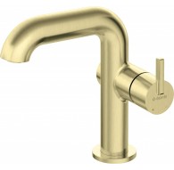 Basin mixer with rectangular spout