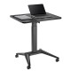 Maclean MC-453 B Mobile Laptop Desk with Pneumatic Height Adjustment, Laptop Table with Wheels, 80 x 52 cm, Max. 8 kg, Height Ad