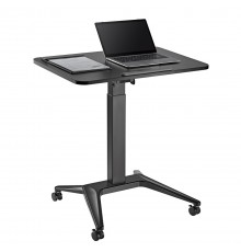 Maclean MC-453 B Mobile Laptop Desk with Pneumatic Height Adjustment, Laptop Table with Wheels, 80 x 52 cm, Max. 8 kg, Height Ad