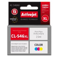 Activejet AC-546NX Printer Ink for Canon, Replacement Canon CL-546XL Supreme 15 ml colour, cyan, magenta, yellow