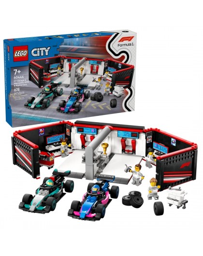 LEGO CITY 60444 F1 Garage & Mercedes-AMG & Alpine Cars