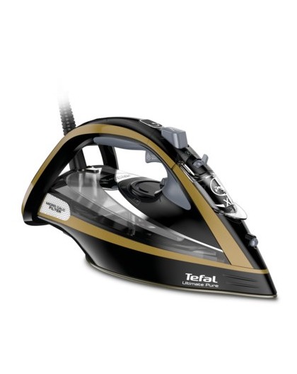 Tefal FV9865E0 iron Dry & Steam iron Durilium Autoclean soleplate 3000 W Black, Gold