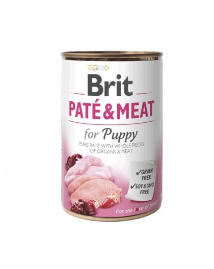 BRIT Paté & Meat Puppy Chicken - wet dog food - 400g