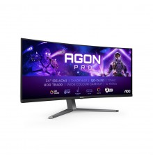 AOC AGON PRO AG346UCD computer monitor 86.4 cm (34") 3440 x 1440 pixels Wide Quad HD QD-OLED Black, Grey