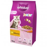 WHISKAS Junior with chicken - dry cat food - 14kg