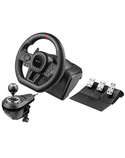 Tracer TRAJOY47345 Gaming Controller Black Steering Wheel + Pedals PlayStation 4, PlayStation 3, Xbox One, Xbox 360, Switch, PC