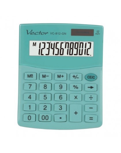 VECTOR CALCULATOR OFFICE KAV VC-812 GN GREEN
