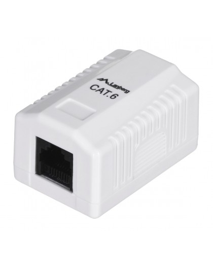 LANBERG SURFACE MOUNTING SOCKET CAT.6 1XRJ45 WHITE