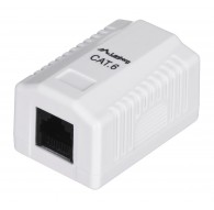 LANBERG SURFACE MOUNTING SOCKET CAT.6 1XRJ45 WHITE