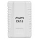 LANBERG SURFACE MOUNTING SOCKET CAT.6 1XRJ45 WHITE