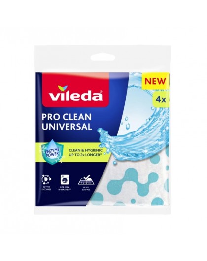 Universal cloth with enzymes Vileda Pro Clean 4 pcs.