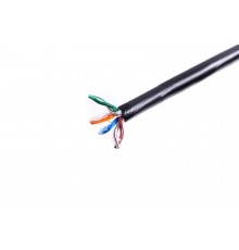 Outdoor Gelled Installation Cable DIGITUS cat.5e, U/UTP, AWG 24/1, PE, 305m, Black, Reel
