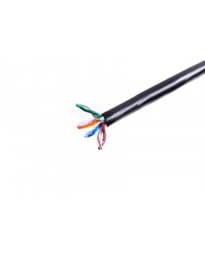 Outdoor Gelled Installation Cable DIGITUS cat.5e, U/UTP, AWG 24/1, PE, 305m, Black, Reel