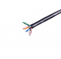 Outdoor Gelled Installation Cable DIGITUS cat.5e, U/UTP, AWG 24/1, PE, 305m, Black, Reel