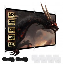 Maclean projection screen, 84", 175x131cm, 25mm 4:3 border, tension hooks, MC-166