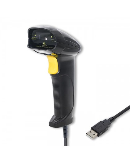 Qoltec 50876 Laser scanner 1D | USB | Black