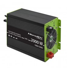 Qoltec Monolith 3-in-1 Solar Inverter with AC Charging | MPPT | UPS | ATS | 1000W | 2000W | 12V to 230V | Pure Sine