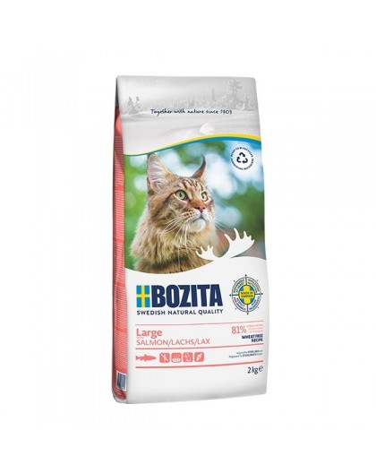 BOZITA Large Wheat free Salmon - dry food for large and long haired cats - 2kg