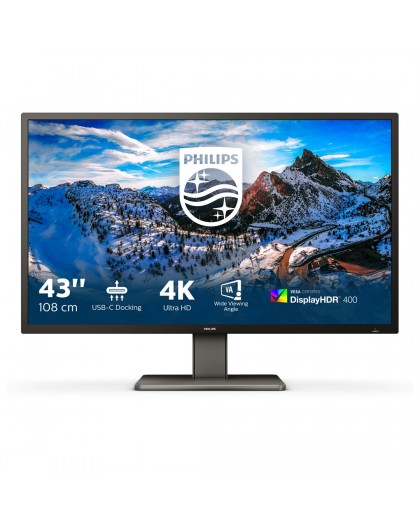 Philips P Line 439P1/00 LED display 108 cm (42.5") 3840 x 2160 pixels 4K Ultra HD LCD Black