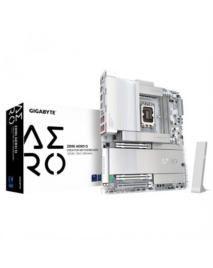 GIGABYTE Z890 AERO D Motherboard - Supports Intel Core Ultra (Series 2) CPUs, 16+1+2 phases VRM, up to 9500MHz DDR5 (OC), PCIe 5