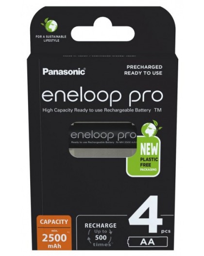 Rechargeable batteries PANASONIC ENELOOP PRO AA 2500 mAh 4 szt (BK-3HCDE/4CP)