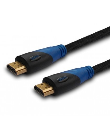 Savio CL-49 HDMI cable 5 m HDMI Type A (Standard) Black,Blue