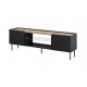 EF ONDA RTV cabinet 180x40x39-58 black (standing or wall mounted)