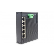 Digitus 5 Port Gigabit Ethernet Network Switch Switch, Flat, Industrial, Unmanaged