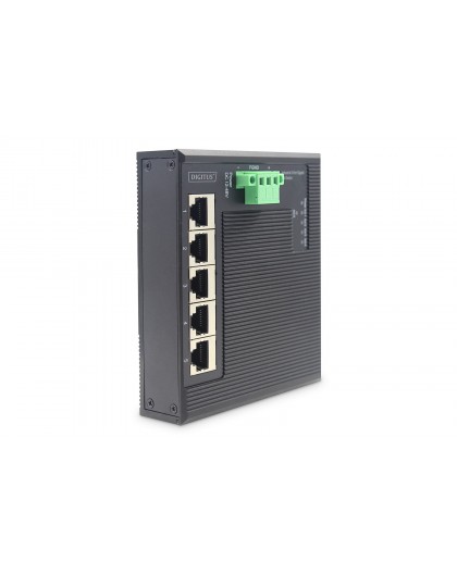 Digitus 5 Port Gigabit Ethernet Network Switch Switch, Flat, Industrial, Unmanaged