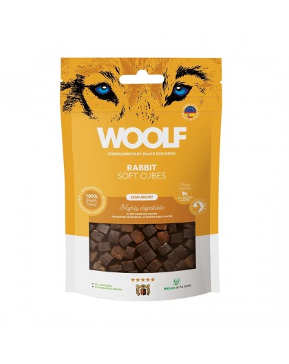 WOOLF Soft Cubes Rabbit - dog treat - 100g