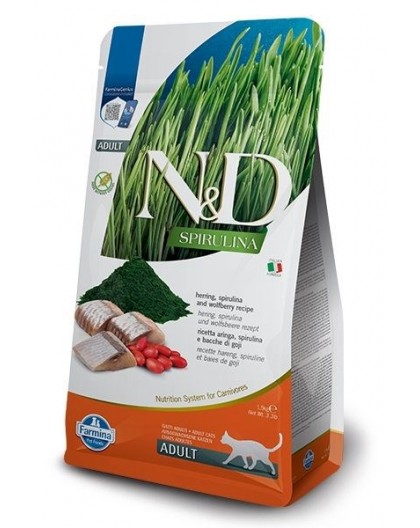 FARMINA N&D Spirulina Herring - dry cat food - 1.5 kg